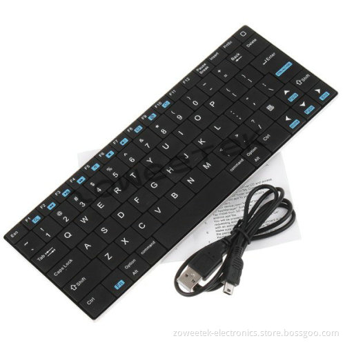 Ultra Slim Stainless Steel Housing Mini Bluetooth Keyboard for TV Box